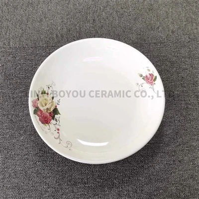 Argraffu Pad Plât Cawl Dwfn Ceramig
