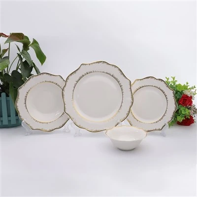 Llestri Tabl Aur Electroplated Set 2